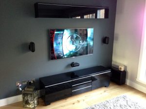 TV wall mount Edinburgh TV wallmount with surround sound