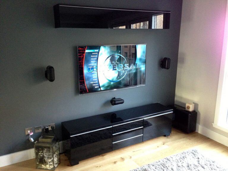 TV wall mount Edinburgh TV wallmount with surround sound Custom Install