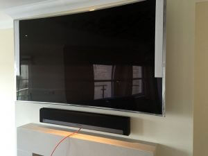 TV wall mount Newton Mearns - TV soundbar install