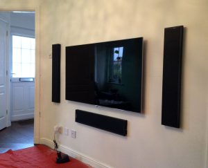 TV wall-mount Stepps - TV speaker install