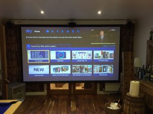 Home cinema install - Newton Mearns projector installation