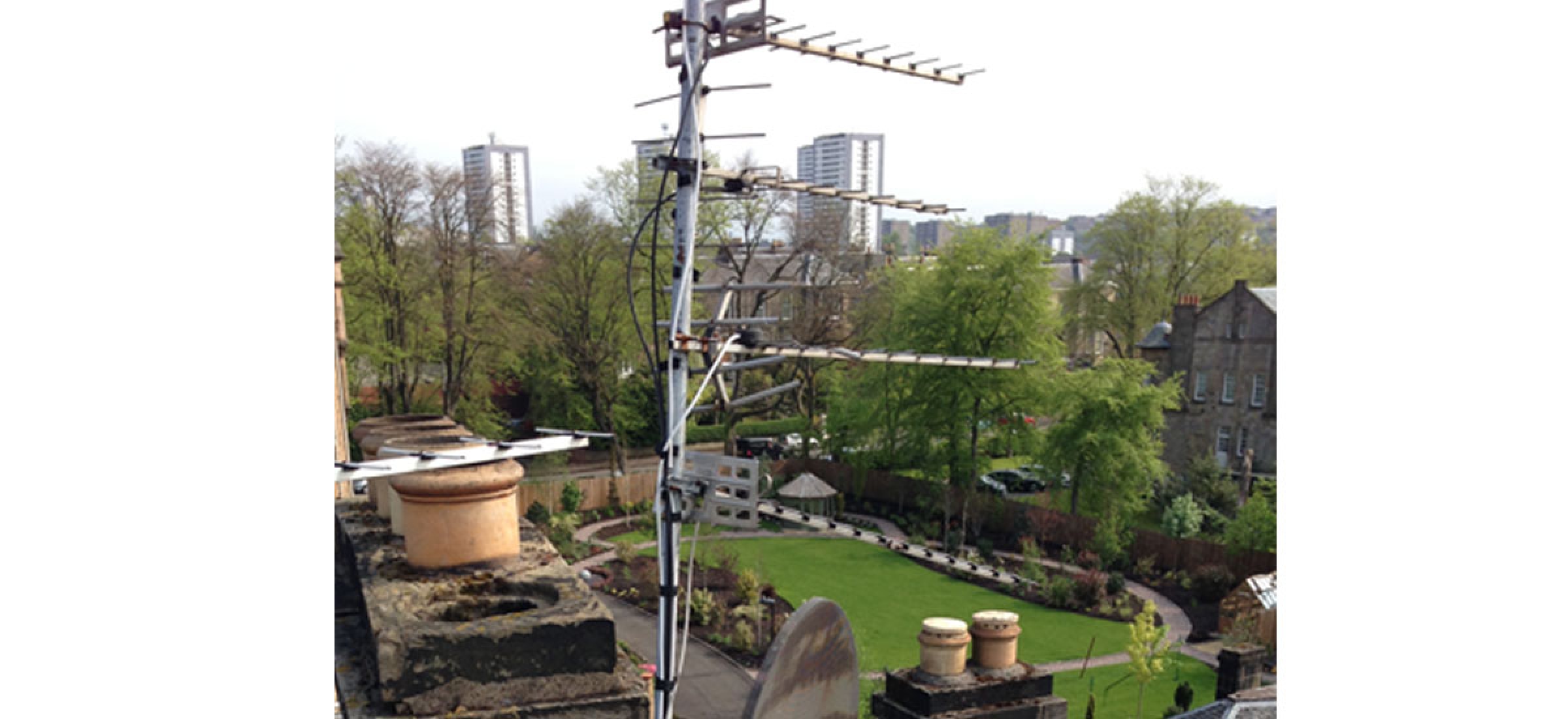 Remove & Replace existing aerial satellite hardware Glasgow West End